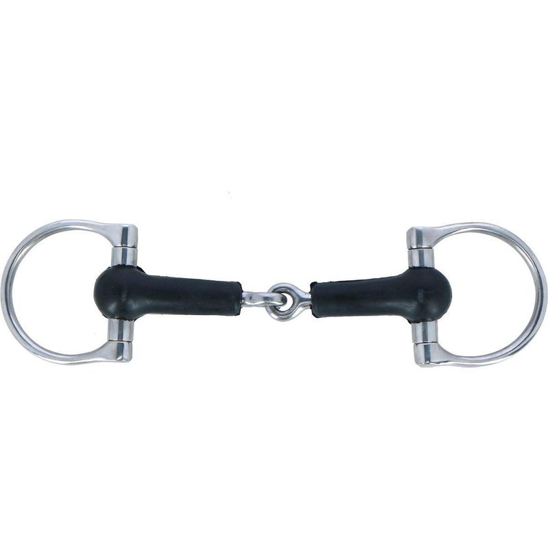 Harrys Horse D-ring Snaffle With Rubber Covred Mouth